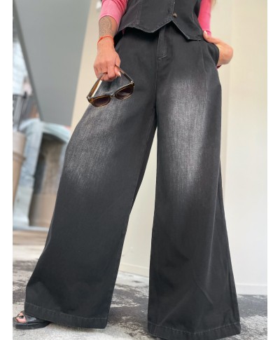 JEAN WIDE LEG NOIR / ZOE