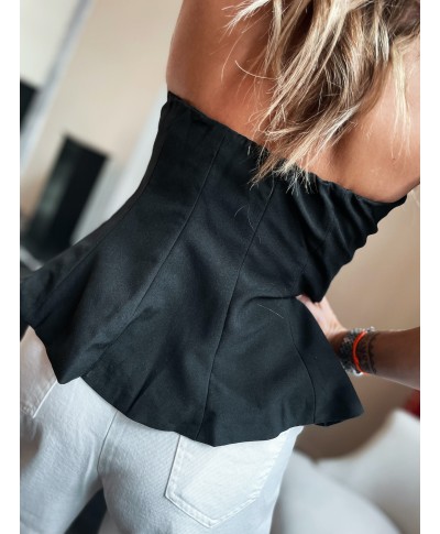 TOP BUSTIER NOIR / ISIS