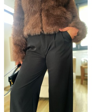 PANTALON NOIR FLUIDE - NOAH