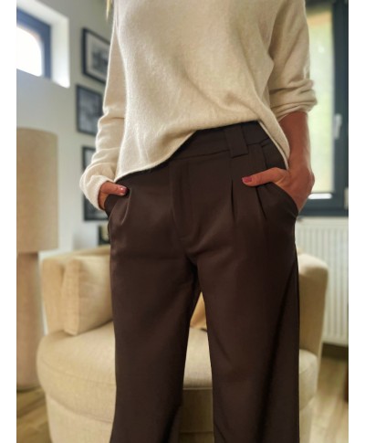 PANTALON MARRON FLUIDE - NOAH