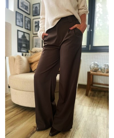 PANTALON MARRON FLUIDE - NOAH