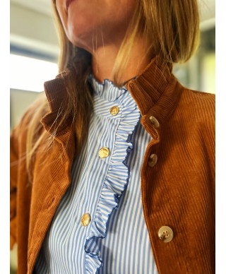 VESTE CAMEL VELOURS CÔTELÉ - CARLA