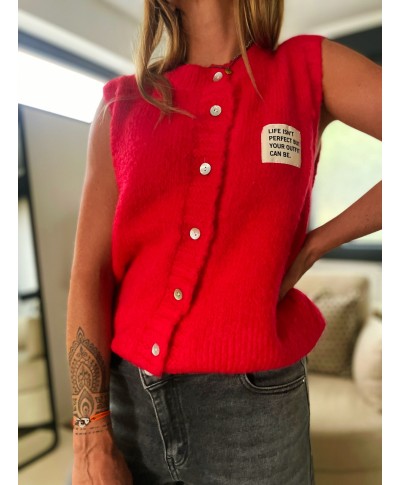 PULL SANS MANCHES CORAIL - NINA