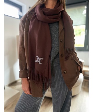 ECHARPE CACHEMIRE CHOCOLAT