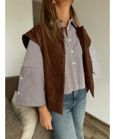 VESTE SANS MANCHES CHOCOLAT - GASTON