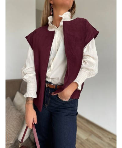 VESTE SANS MANCHES BORDEAUX - GASTON