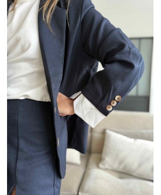 BLAZER BLEU MARINE - CARLA
