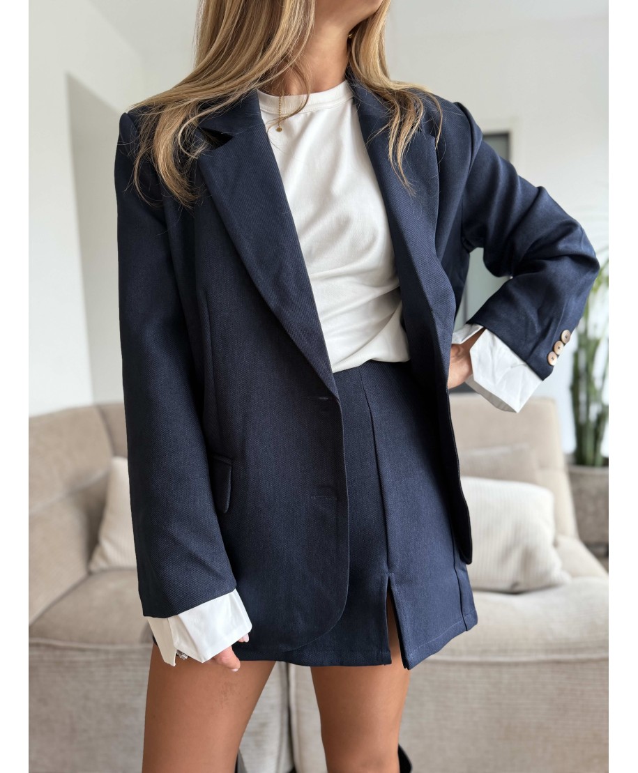BLAZER BLEU MARINE - CARLA