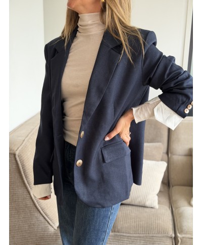 BLAZER BLEU MARINE - CARLA