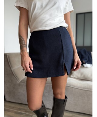 JUPE SHORT BLEU MARINE - ANNA