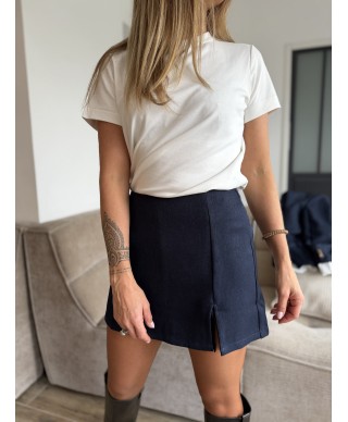 JUPE SHORT BLEU MARINE - ANNA