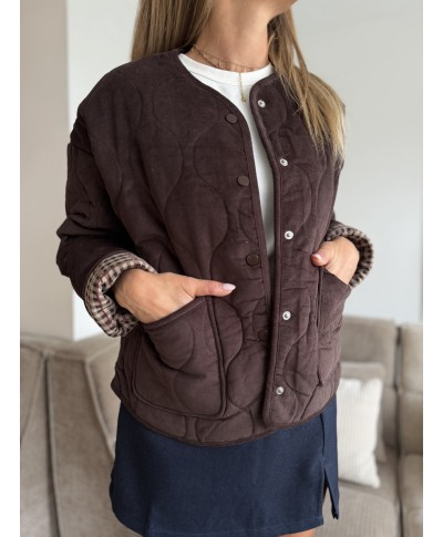 VESTE MATELASSÉE CHOCOLAT - MARIE