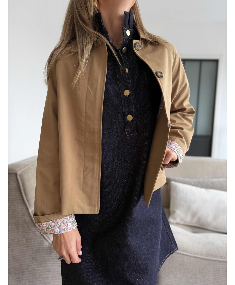 IMPERMÉABLE COURT BEIGE - CELIA