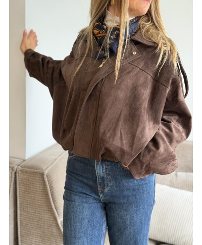 VESTE OVERSIZE CHOCOLAT - LOUISE