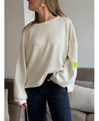 PULL BLANC OVERSIZE - FLORA