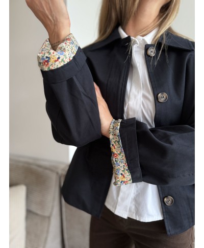 IMPERMÉABLE COURT BLEU MARINE - CELIA