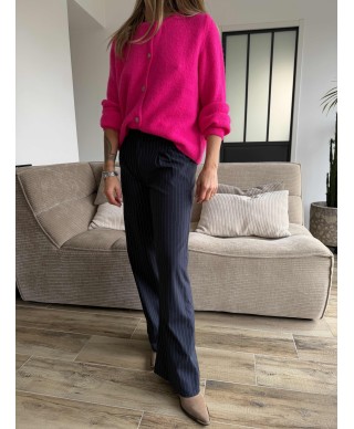 PANTALON FLUIDE BLEU MARINE - HAILEY