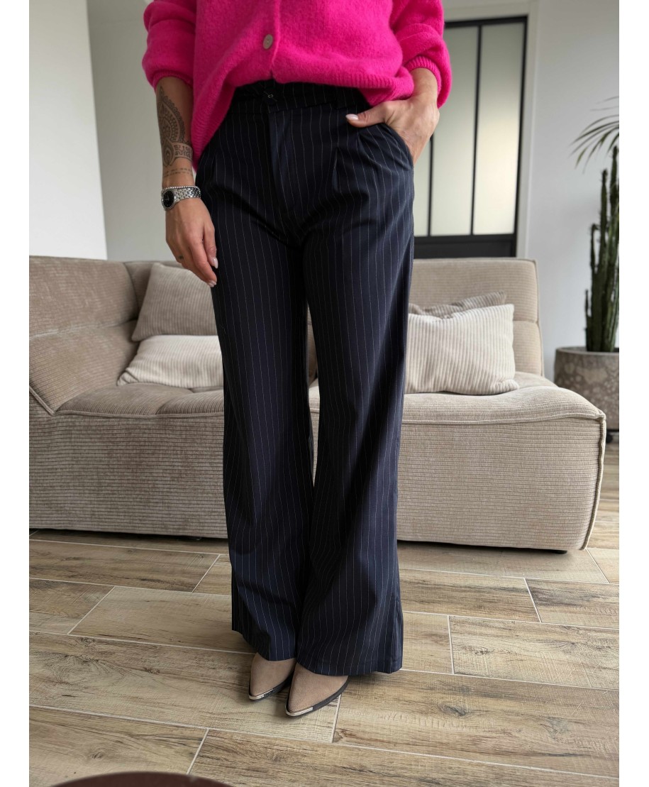 PANTALON FLUIDE BLEU MARINE - HAILEY PANTALON FLUIDE BLEU MARINE - HAILEY