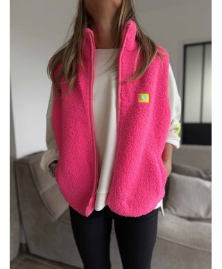 VESTE POLAIRE ROSE - SMILE