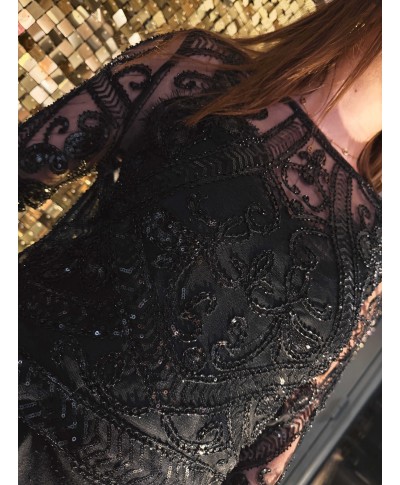 TOP TRANSPARENT NOIR - LORIE