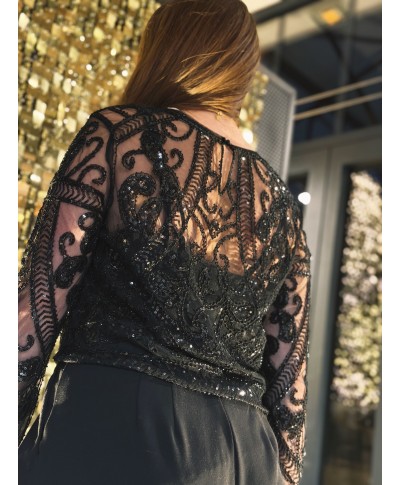 TOP TRANSPARENT NOIR - LORIE