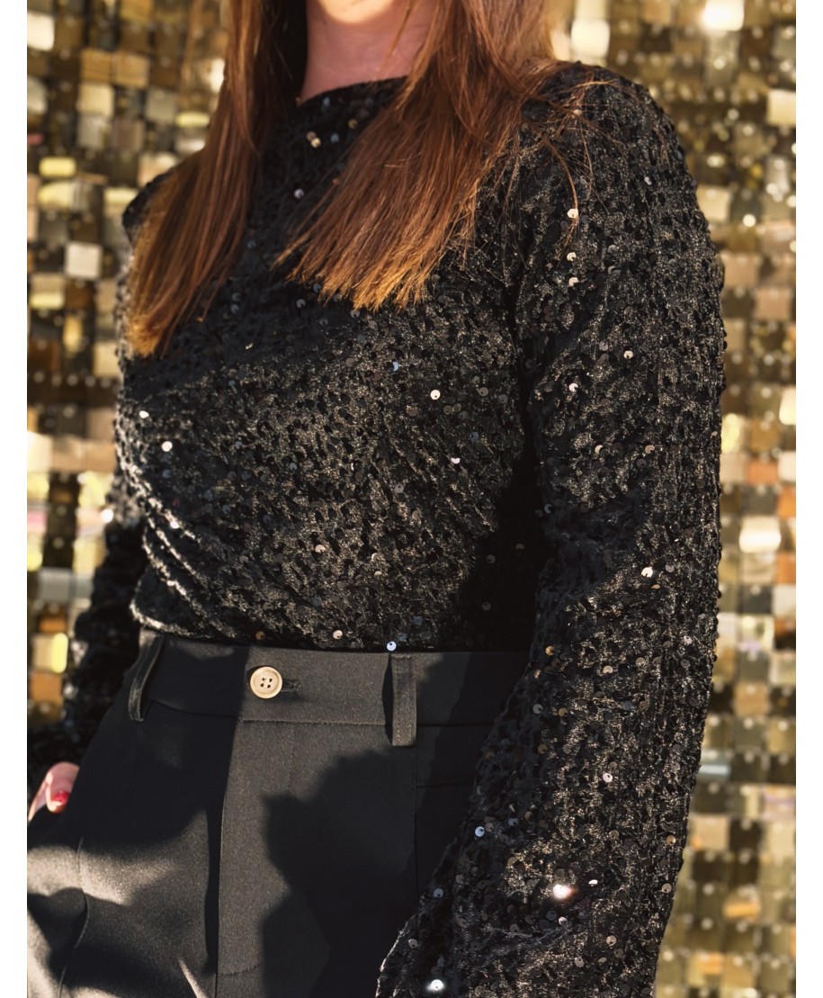 BODY NOIR SEQUINS - LEO