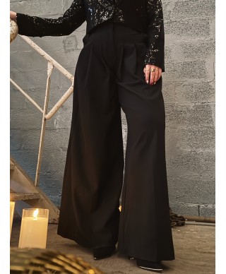 PANTALON NOIR CULOTTE - MELY