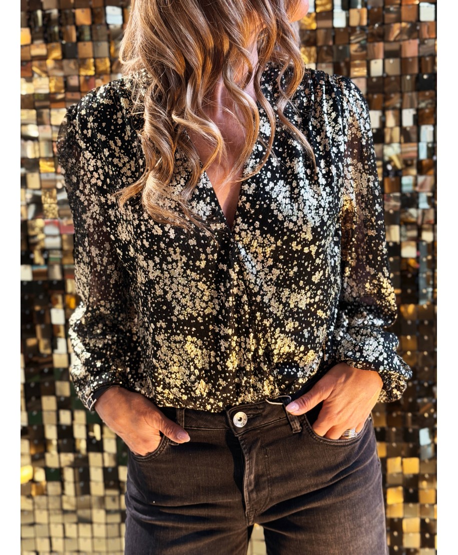 BODY NOIR ET DORÉ - MADDIA