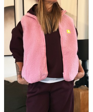 VESTE SANS MANCHES ROSE - OSCAR