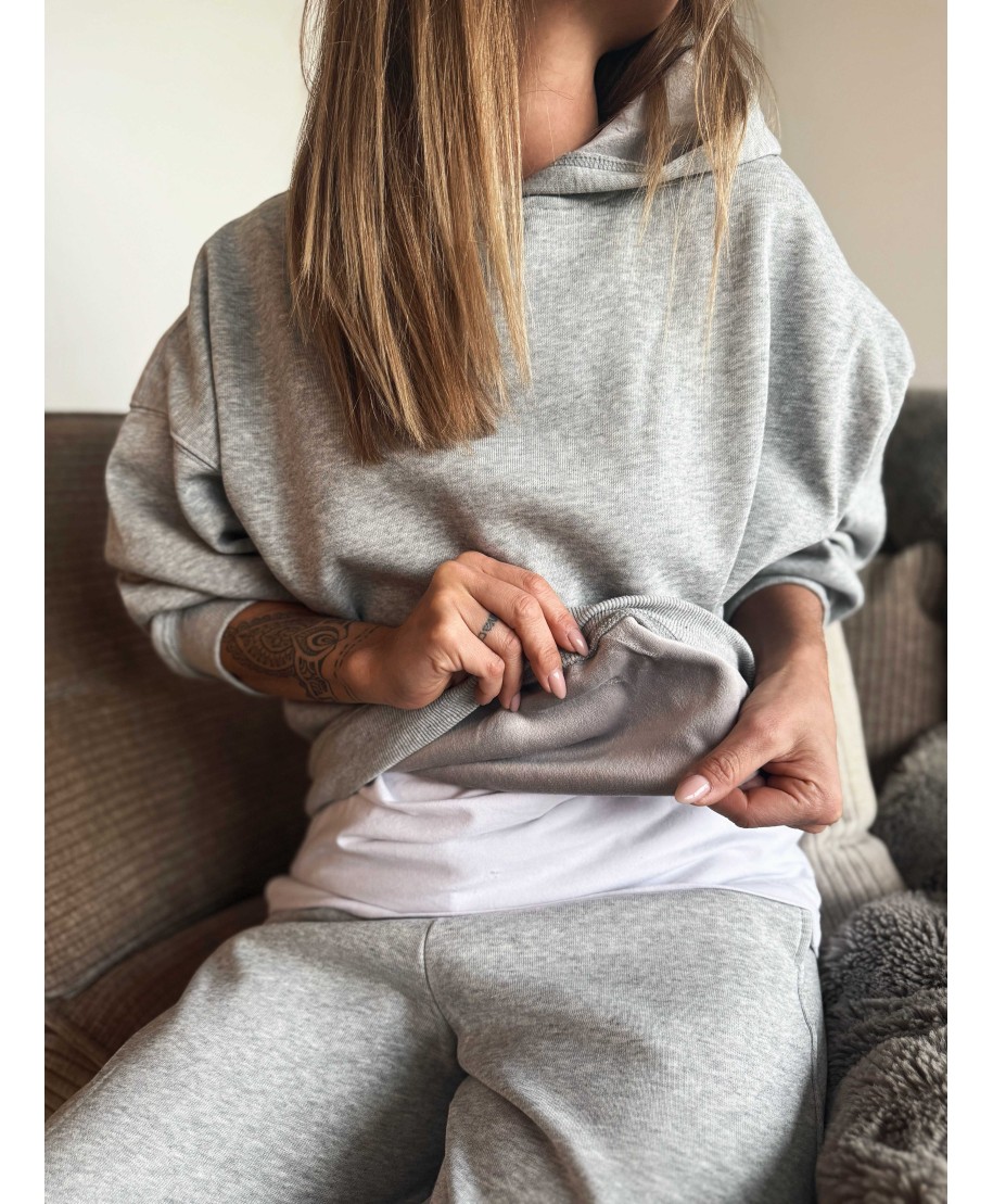 SWEAT A CAPUCHE GRIS - CLOE