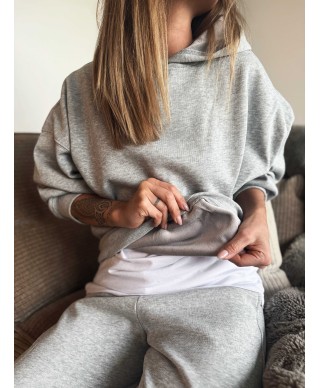 SWEAT A CAPUCHE GRIS - CLOE