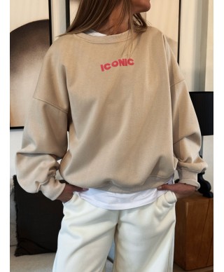SWEAT BEIGE - ICONIC