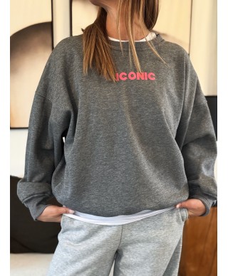 SWEAT GRIS - ICONIC