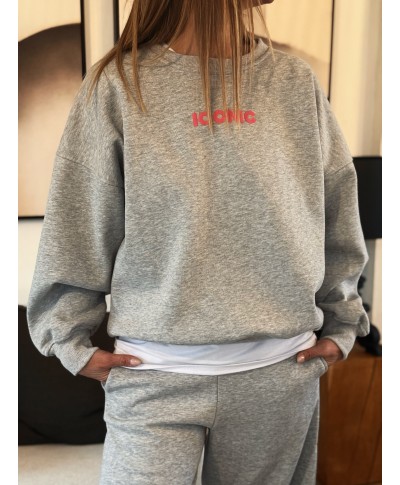 SWEAT GRIS CLAIR - ICONIC