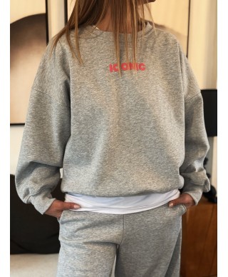 SWEAT GRIS CLAIR - ICONIC