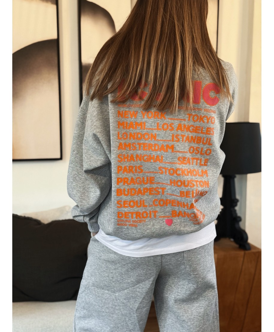 SWEAT GRIS CLAIR - ICONIC