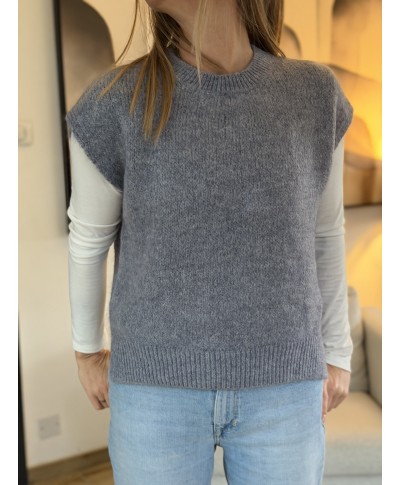 MAILLE SANS MANCHES GRISE - KARL