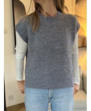 MAILLE SANS MANCHES GRISE - KARL
