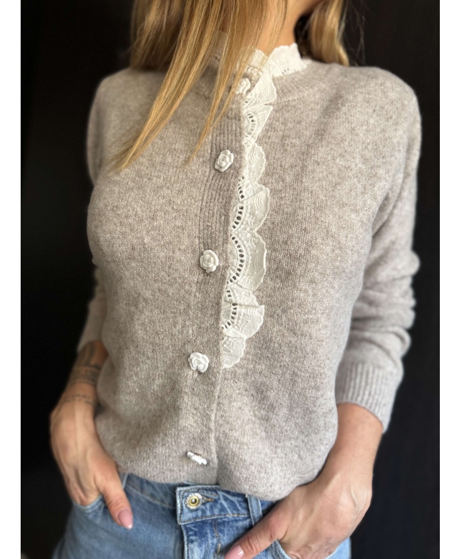PULL TAUPE - ELI