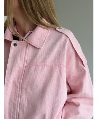 VESTE OVERSIZE ROSE - LOLA