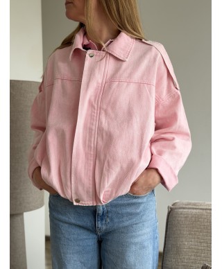 VESTE OVERSIZE ROSE - LOLA