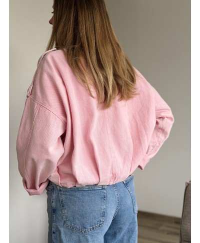 VESTE OVERSIZE ROSE - LOLA