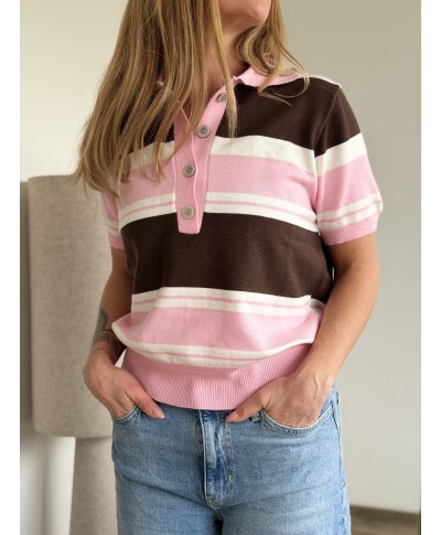 POLO MARRON & ROSE - OLIVIA