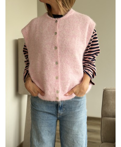 PULL SANS MANCHES ROSE - BONNIE