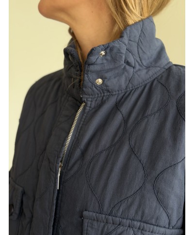 VESTE MARINE AVEC PRESSIONS - DIEGO