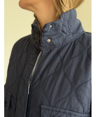 VESTE MARINE AVEC PRESSIONS - DIEGO