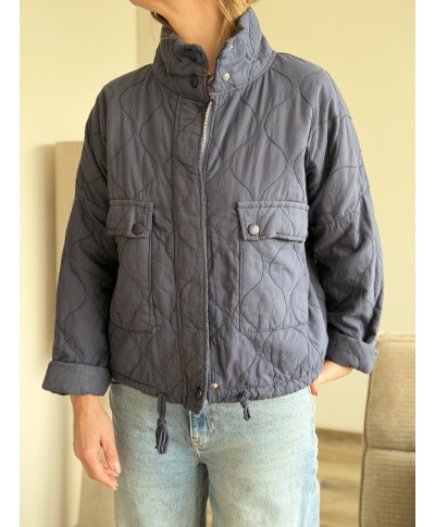 VESTE MARINE AVEC PRESSIONS - DIEGO