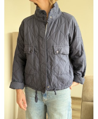 VESTE MARINE AVEC PRESSIONS - DIEGO