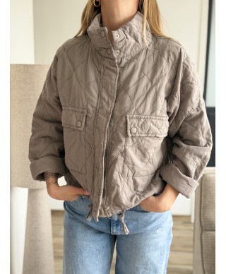 VESTE MATELASSÉE TAUPE - LORA