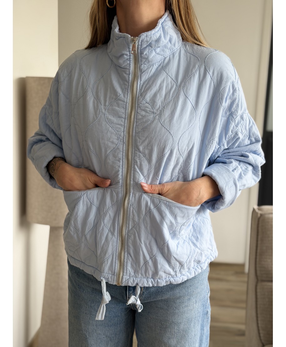 VESTE MATELASSÉE BLEU CIEL - LORA